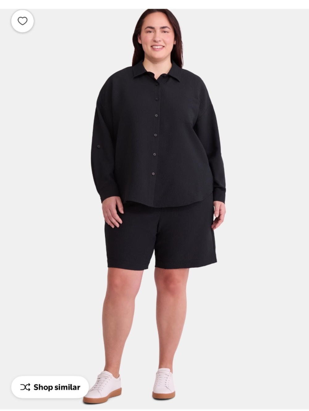 Just My Size Women’s Plus Black Gauze Shirt Ana Short Set Size 3X NWT